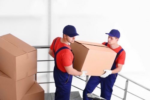 Professional man with van service focusing on safe practice