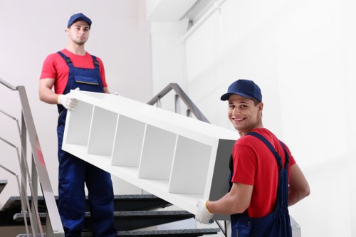Chessington removals van helping with household relocation and access challenges
