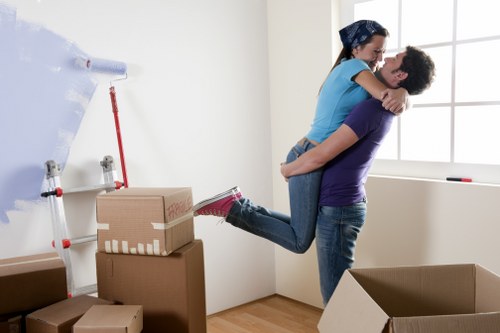 Secure van loading with protective moving equipment