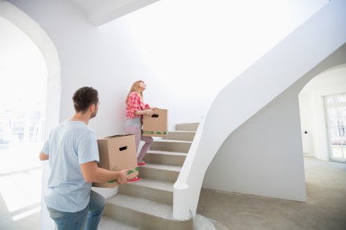 Moving day loading and unloading during house removals in Chessington