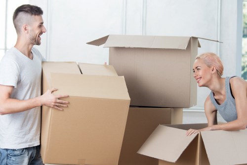 Local removal van handling a residential move in Chessington